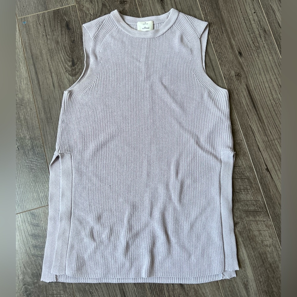 Aritzia Wilfred Palmier sleeveless knit sweater size medium
